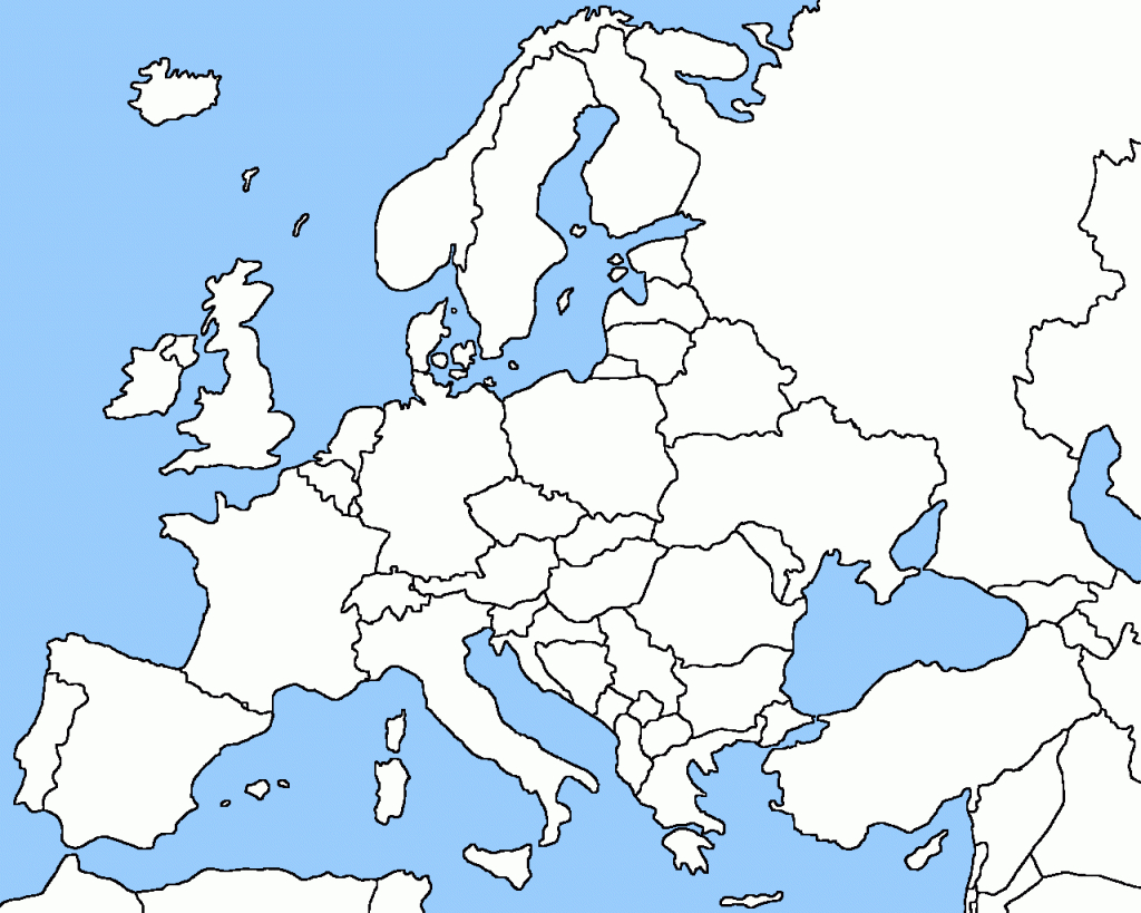 Blank Map Of Europe Shows The Political Boundaries Of The Europe - Blank Political Map Of Europe Printable