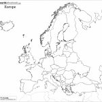 Blank Map Of Europe Shows The Political Boundaries Of The Europe   Printable Blank Map Of European Countries