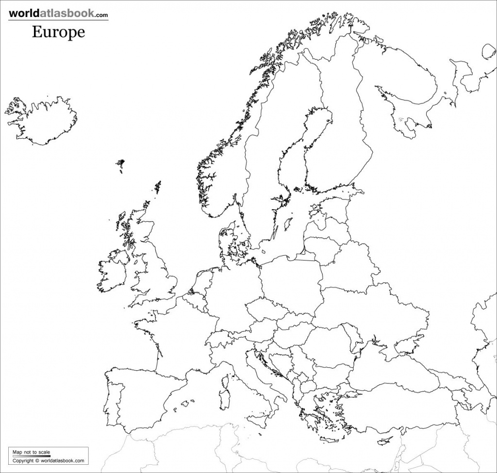 Blank Map Of Europe Shows The Political Boundaries Of The Europe - Printable Blank Map Of European Countries