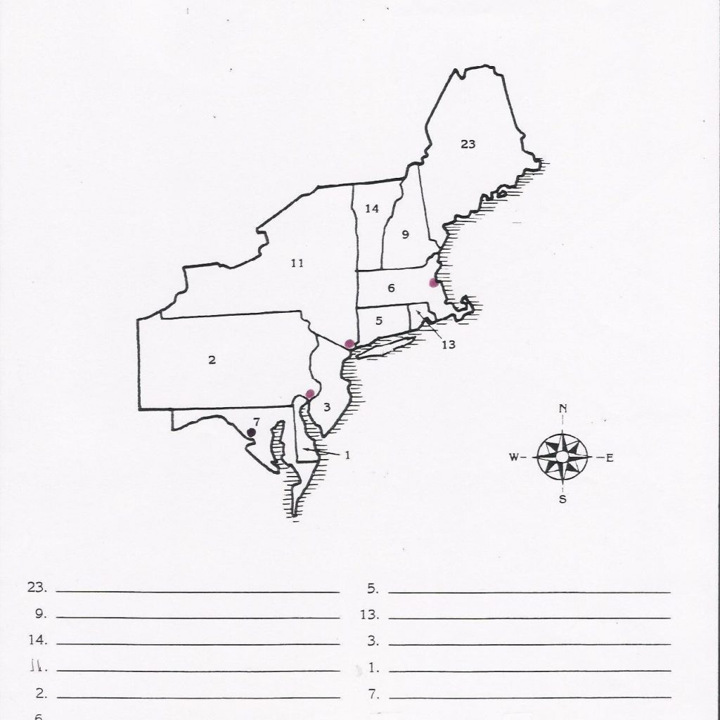 Blank Map Of Northeast States Printable Northeastern Us Political - Printable Map Of The Northeast
