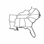 Blank Map Of Southeast Region Within Us | Map | Map, Geography Map   Southeast States Map Printable