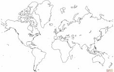 Blank Map Of The World Coloring Page | Free Printable Coloring Pages - Coloring World Map Printable