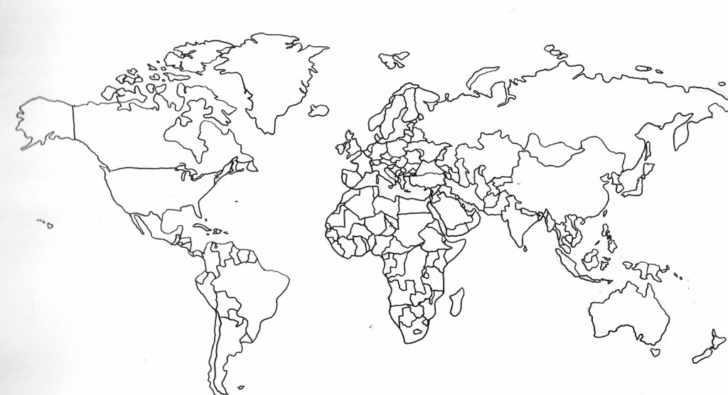 Blank Map Of The World With Countries And Capitals - Google Search - World Map With Capitals Printable