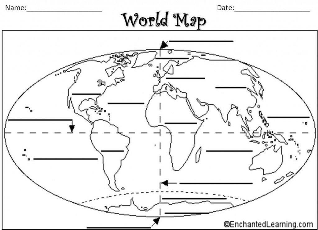 Free Printable Map Of Continents And Oceans Printable Maps