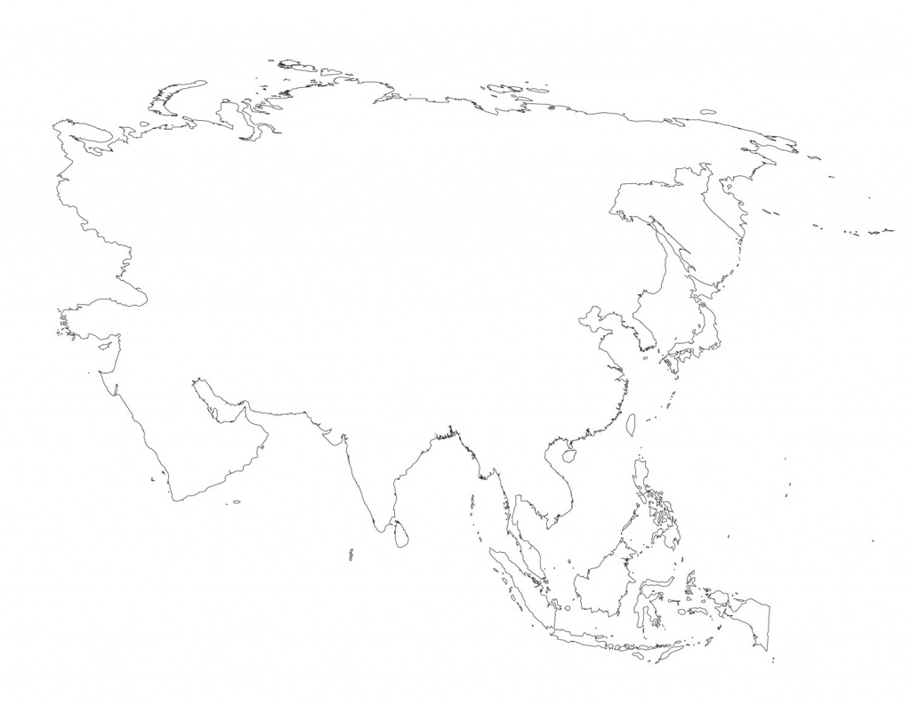 Blank Outline Map Of Asia Printable 8 - World Wide Maps - Blank Outline Map Of Asia Printable