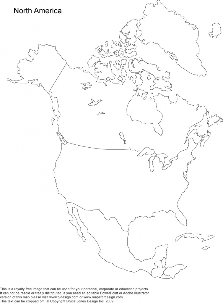 Blank Outline Map Of North America And Travel Information | Download - Outline Map Of North America Printable