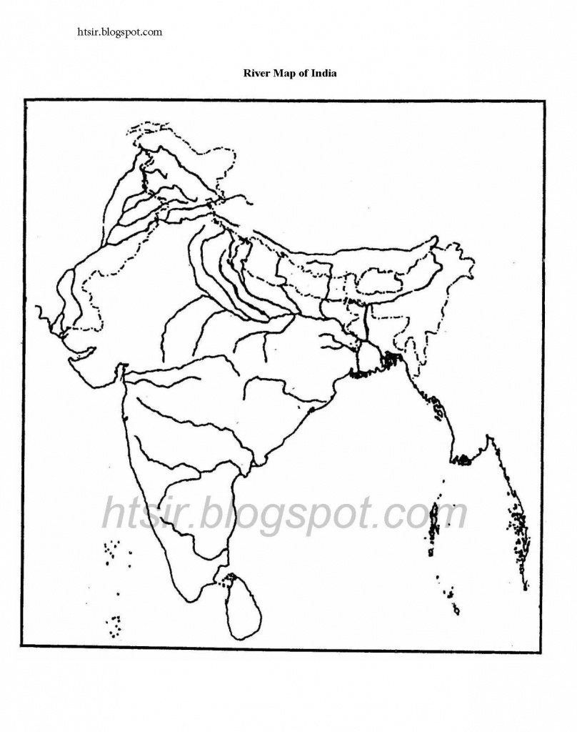 Blank River Map Of India Icse Geography - India River Map Outline Printable