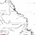 Blank Simple Map Of Newfoundland And Labrador   Printable Map Of Newfoundland