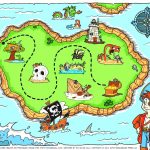 Blank Treasure Map Clip Art World With Latitude And Longitude   Printable Kids Pirate Treasure Map