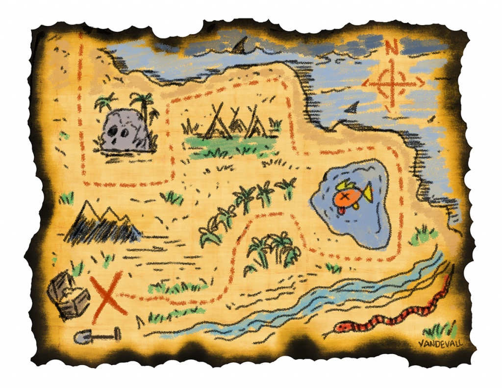 Blank Treasure Map Templates For Children - Blank Treasure Map Printable