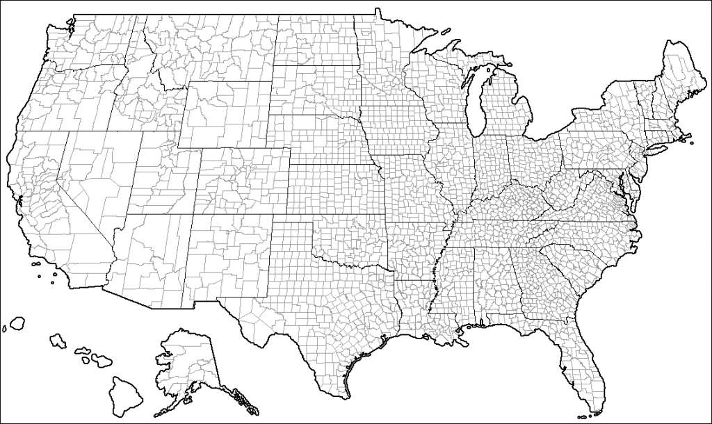 Blank Us County Map (Updated) - Imgur - Printable County Maps
