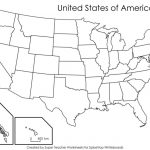 Blank Us Map With States Names Blank Us Map Name States Black White   United States Of America Blank Printable Map