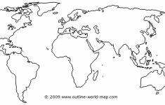 Blank World Map Image With White Areas And Thick Borders - B3C | Ecc - Blank World Map Printable
