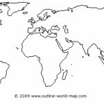 Blank World Map Image With White Areas And Thick Borders   B3C | Ecc   Empty World Map Printable