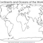 Blank World Map To Fill In Continents And Oceans Archives 7Bit Co   Blank World Map Printable Worksheet