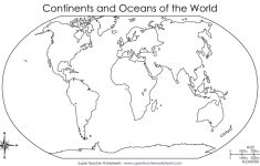 Blank World Map To Fill In Continents And Oceans Archives 7Bit Co - Map Of Continents And Oceans Printable