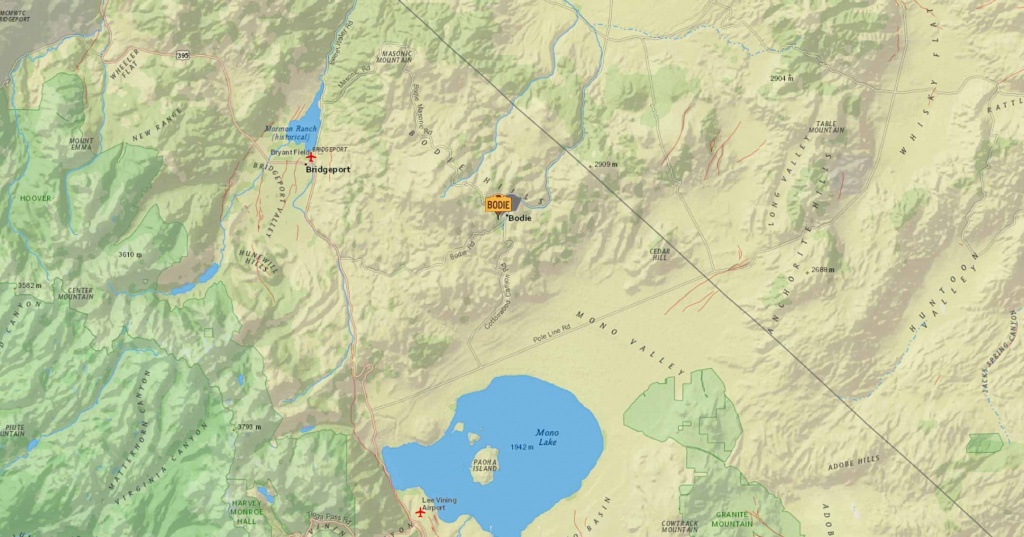 Bodie, California | Earthquake Map - Bodie California Map
