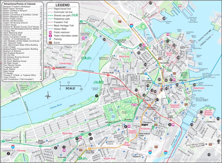 Boston Tourist Map - Boston Tourist Map Printable | Printable Maps