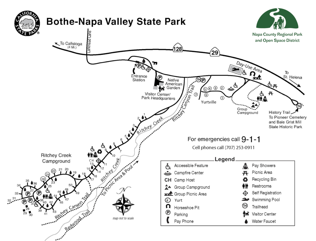 Bothe-Napa Valley State Park - Campsite Photos, Info &amp;amp; Reservations - California State Parks Camping Map