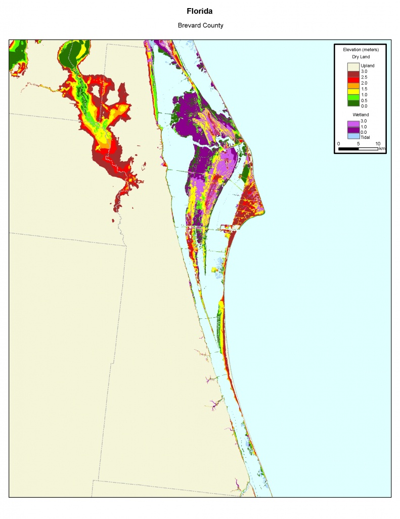 Brevard County Elevation Map | Campus Map - Florida Elevation Map By County
