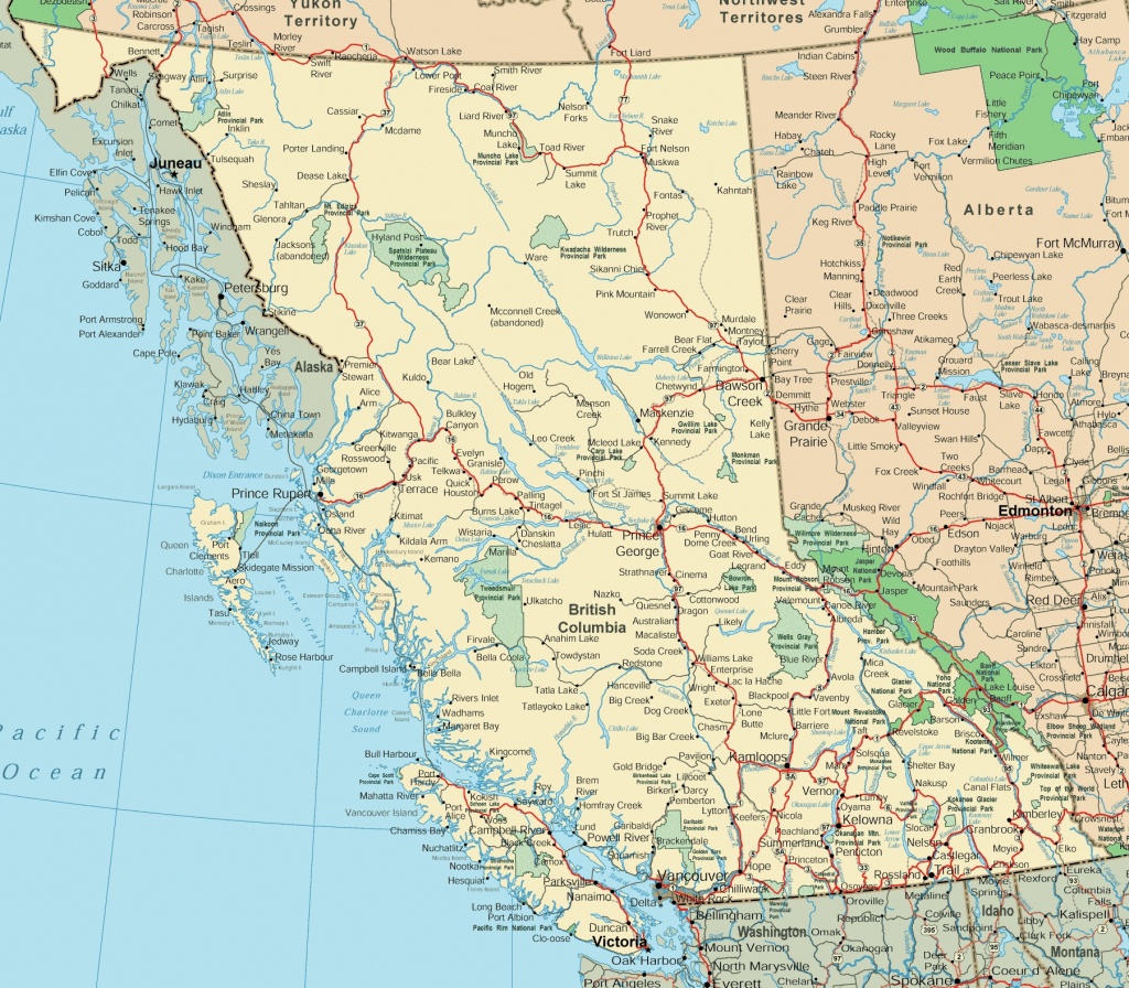 British Columbia Road Map - Printable Road Map Of Canada