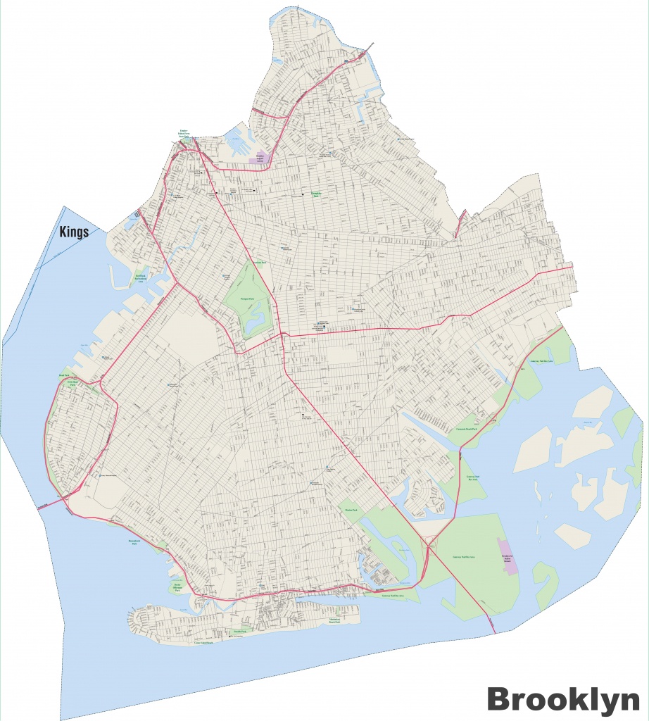 Brooklyn Street Map - Printable Map Of Brooklyn