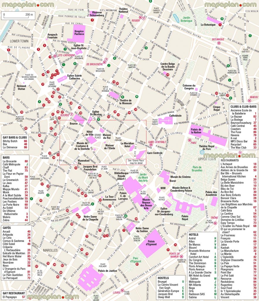 Brussels Maps - Top Tourist Attractions - Free, Printable City 