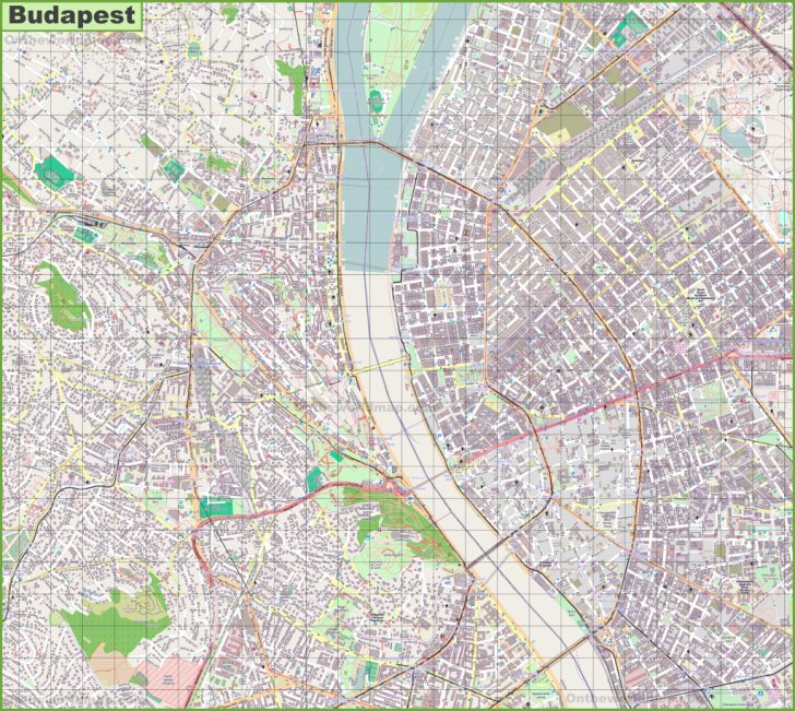 Budapest Street Map Printable