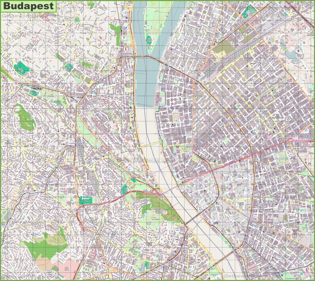 Budapest Street Map - Printable Map Of Budapest | Printable Maps