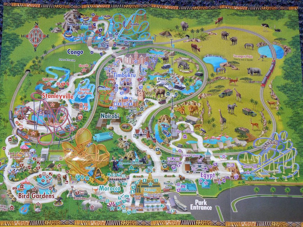 Busch Gardens Africa Map - 10001 N Mckinley Drive Tampa Fl 33612 ...