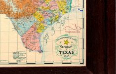 Buy Republic Of Texas Map 1845 Framed - Historical Maps And Flags - Republic Of Texas Map Framed