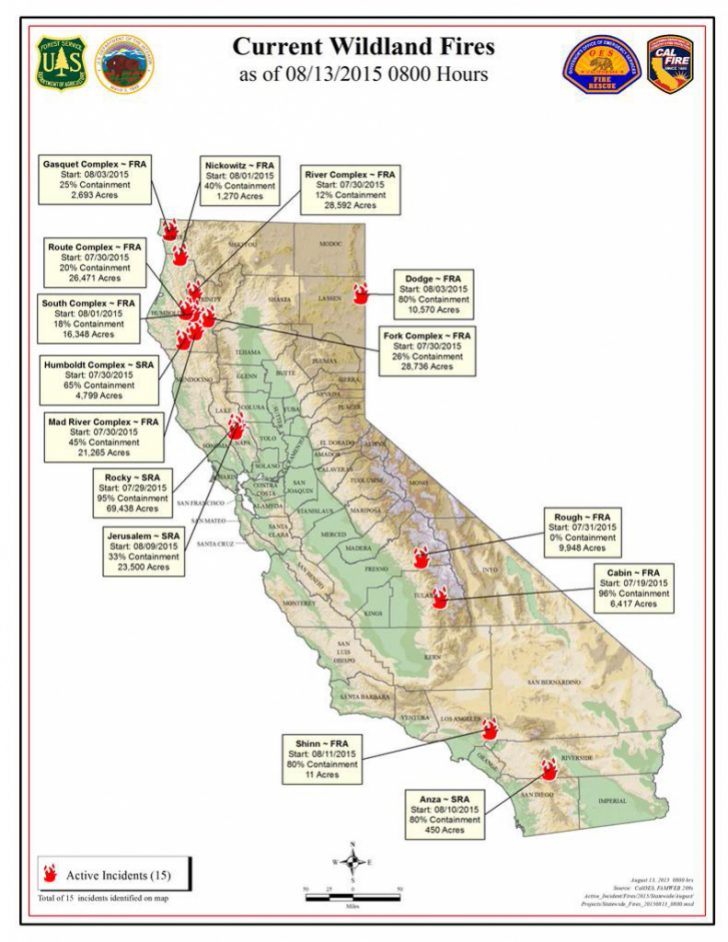 northern california fire map