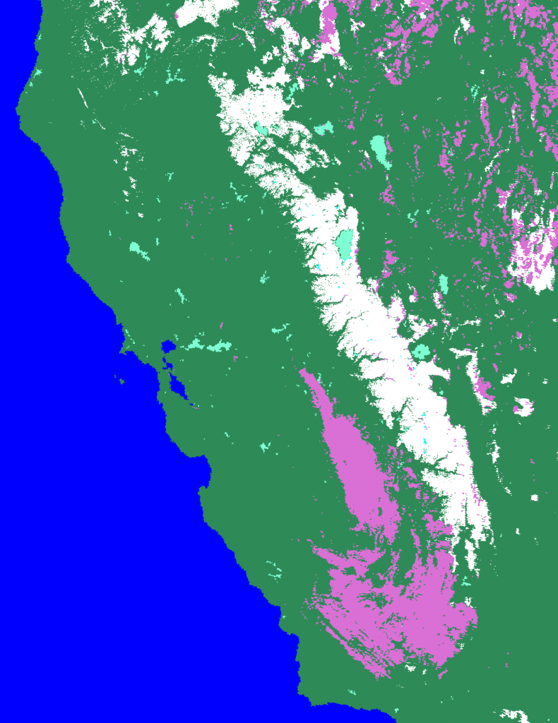 California 10/31/04 - California Snow Map
