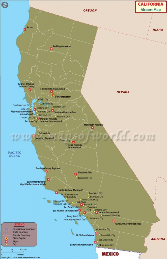 California Airports Map | California Maps In 2019 | California Map - California Cities Map List