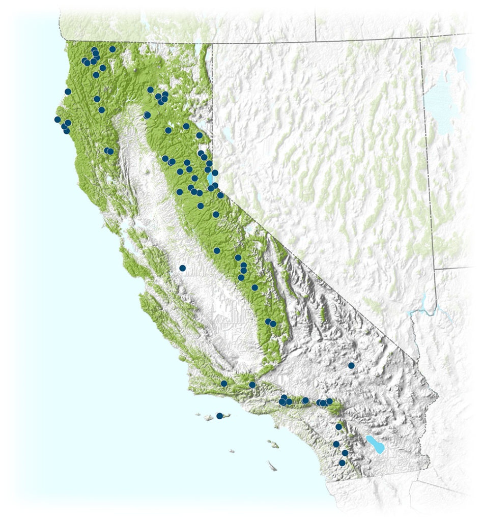 California - American Forests - California Forests Map