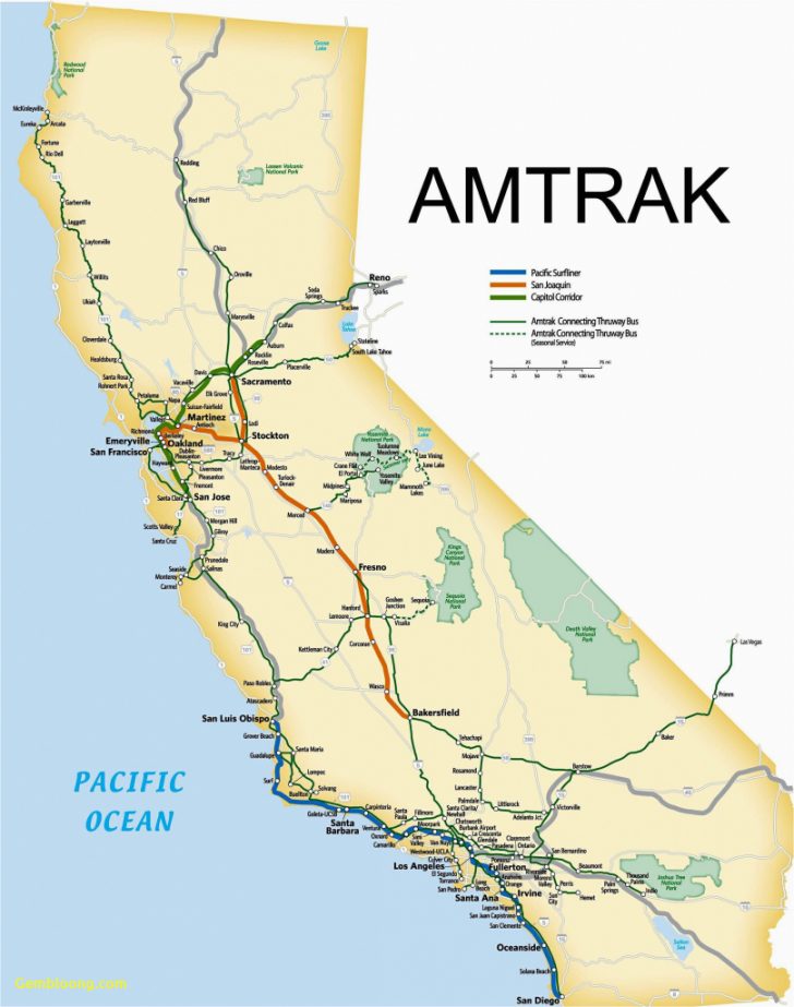 Amtrak Station Map California