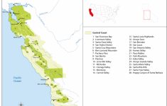 California Central Coast Map Of Vineyards Wine Regions - Central California Wineries Map