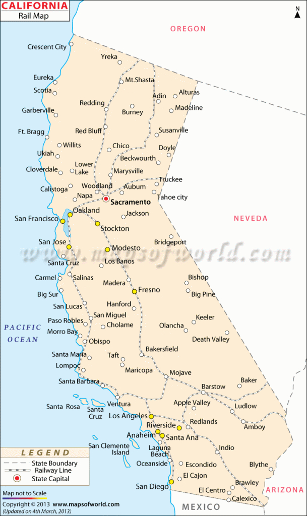 California Coast City Map And Travel Information | Download Free - Map Of California Coast Cities