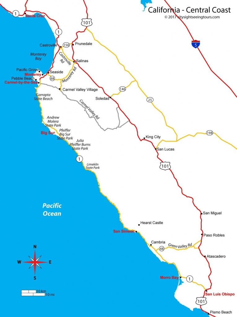 California Coast Map Pismo Beach – Page 2 – Map Of Usa District - Pismo Beach California Map
