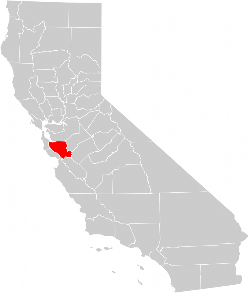 California County Map (Santa Clara County Highlighted) • Mapsof - Santa Clara California Map