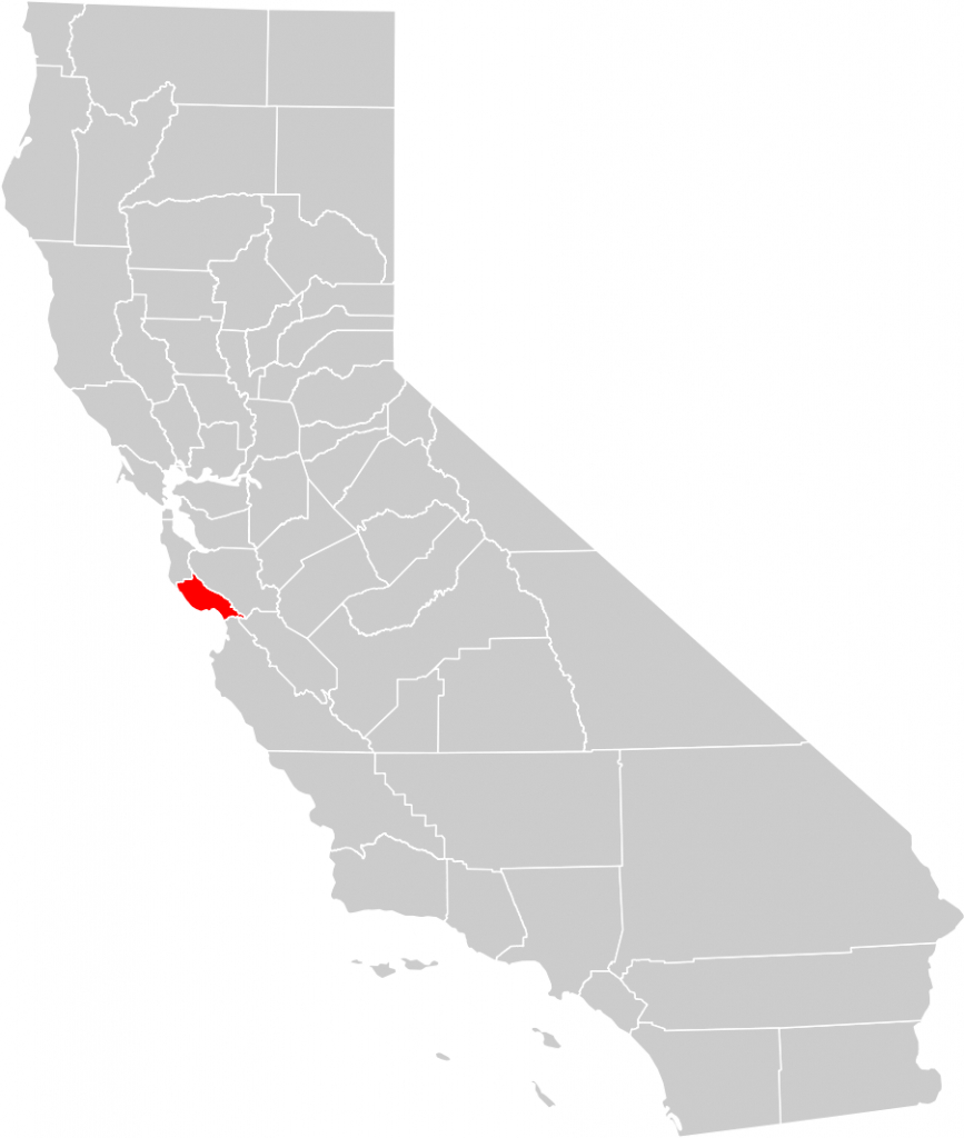 California County Map (Santa Cruz County Highlighted) • Mapsof - Santa Cruz California Map
