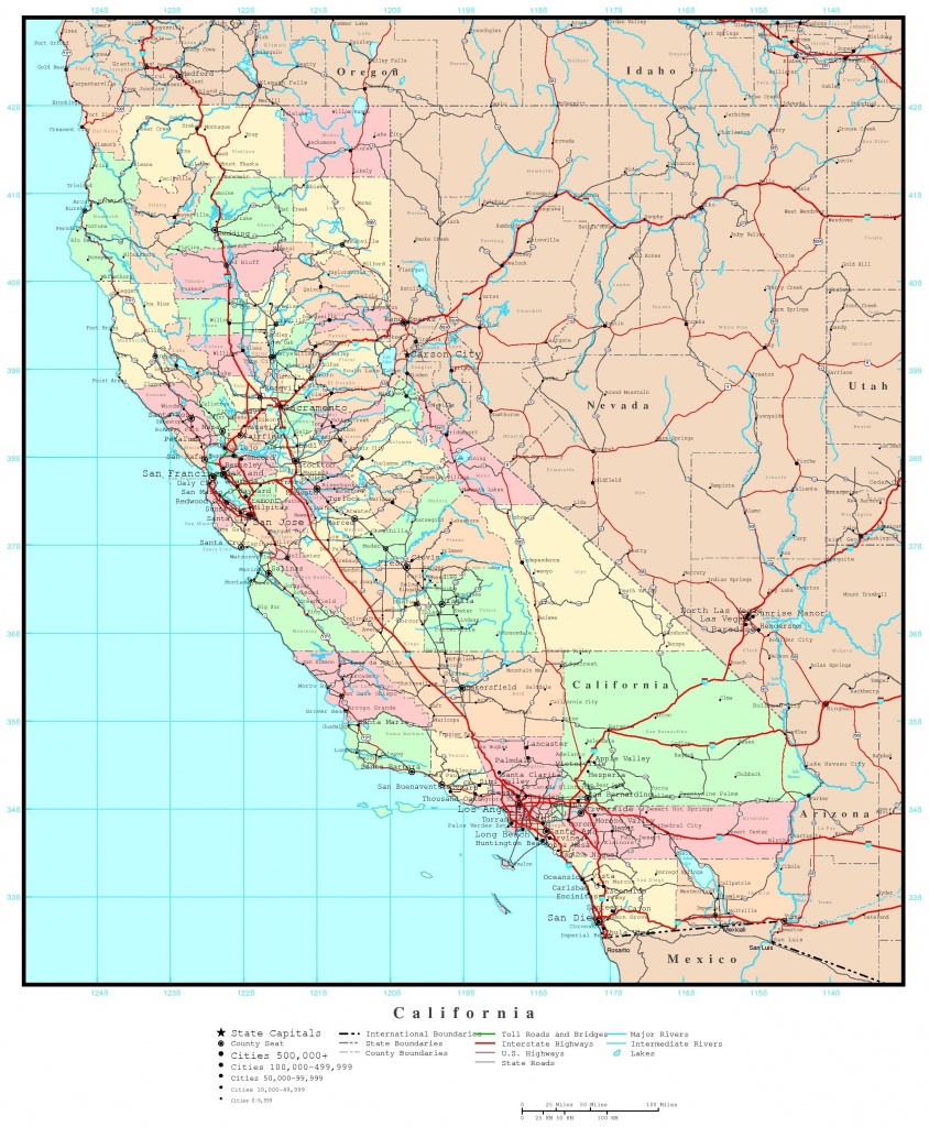 California County Map With Cities And Roads – Map Of Usa District - California County Map With Roads