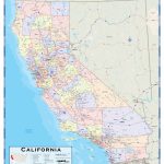 California County Wall Map   Maps   California County Map With Roads