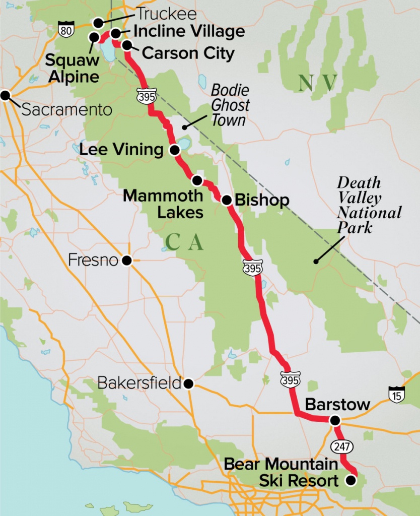 California Cruisin&amp;#039;- Winter&amp;#039;s Best Road Trips 2019 - Ski Mag - Best California Road Trip Map