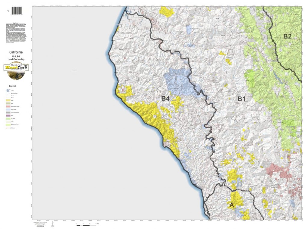 California Deer Hunting Zone B4 Map Huntdata Llc Avenza Maps