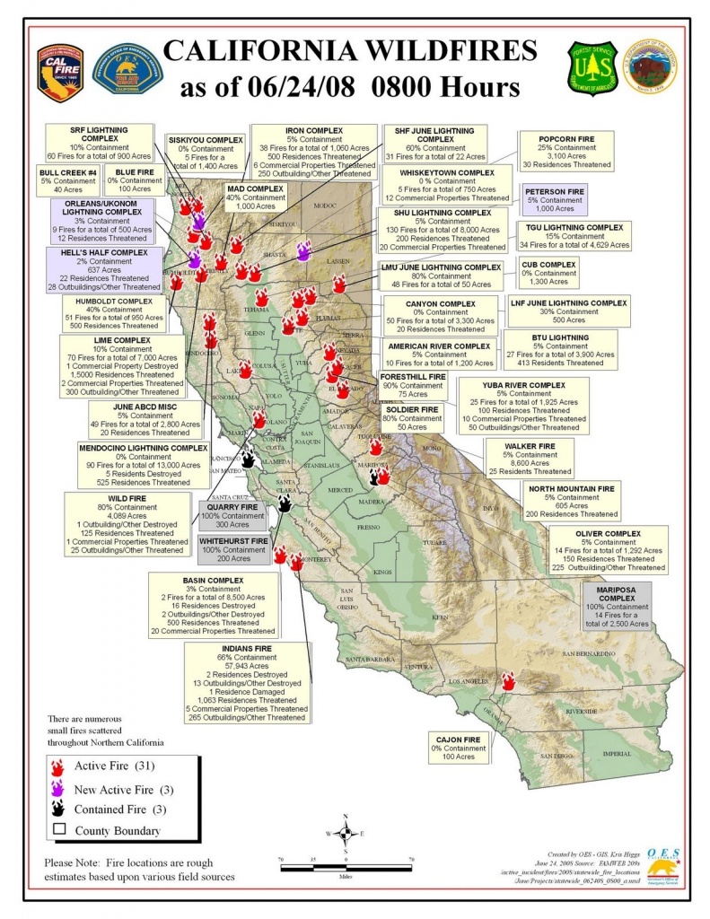 California Fires Map From Cal Fire &amp;amp; Oes | Firefighter Blog Inside - California Fire Map Now