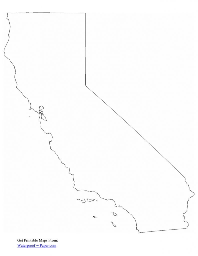 California Free State Printables | Free Printable California Outline ...