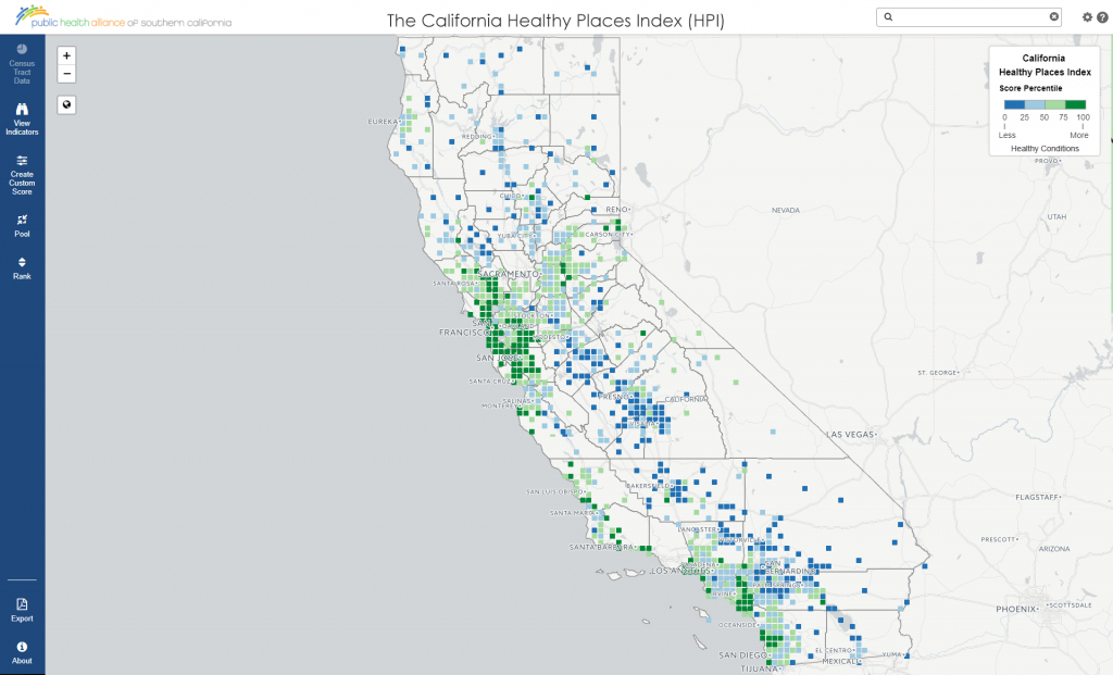 California Healthy Places Index Interactive Map – Public Health - Interactive Map Of California