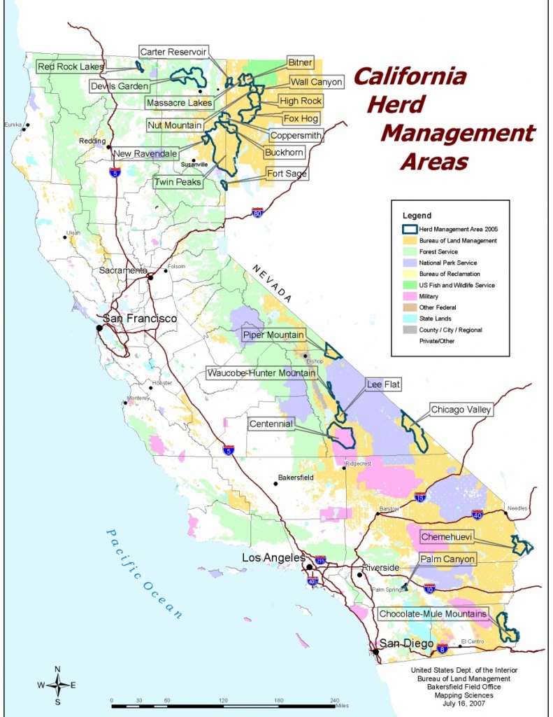 California - Herd Management Areas | Bureau Of Land Management - Blm Maps Southern California