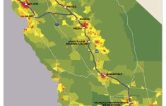 California High Speed Rail Map With Population Per Square Mile - California High Speed Rail Map